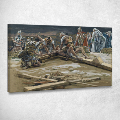 Il Primo Chiodo James Tissot jts118 quadro stampato su tela