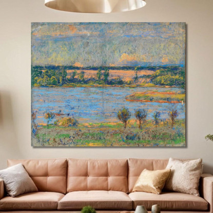 Stagno Al Tramonto Christian Rohlfs cro77 quadro stampato su tela