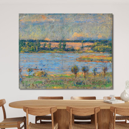 Stagno Al Tramonto Christian Rohlfs cro77 quadro stampato su tela