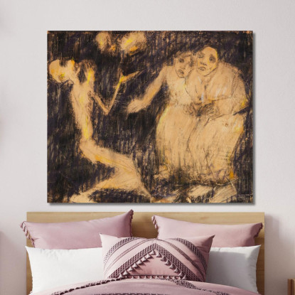 La Morte Come Giocoliere - Rivoluzione Christian Rohlfs cro82 quadro stampato su tela