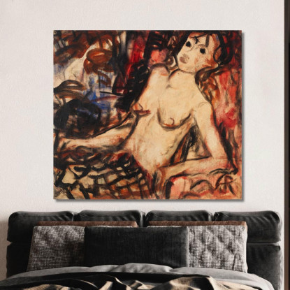 Nudo Femminile Christian Rohlfs cro87 quadro stampato su tela