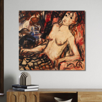 Nudo Femminile Christian Rohlfs cro87 quadro stampato su tela
