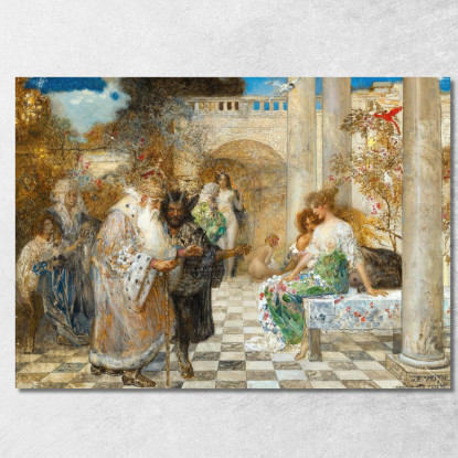 Ritorno Alla Virtù Eduard Veith evt28 quadro stampato su tela
