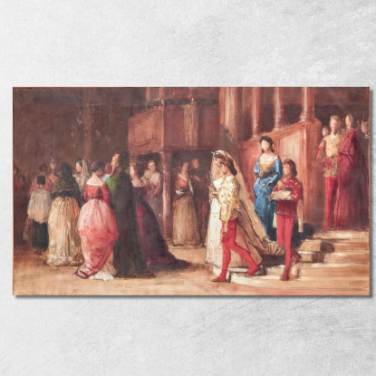 Una Festa Nel Palazzo Eugen von Blaas evb2 quadro stampato su tela