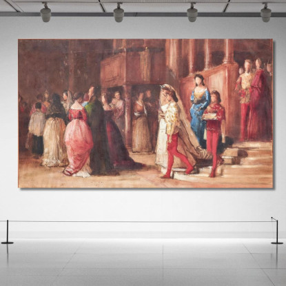 Una Festa Nel Palazzo Eugen von Blaas evb2 quadro stampato su tela