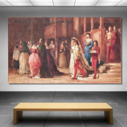 Una Festa Nel Palazzo Eugen von Blaas evb2 quadro stampato su tela