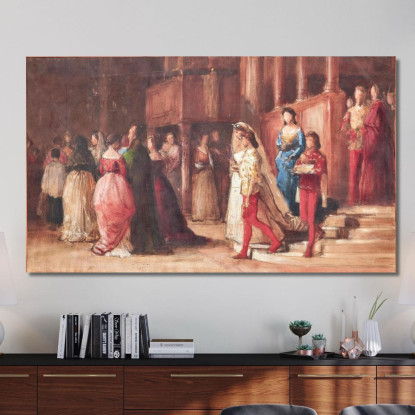 Una Festa Nel Palazzo Eugen von Blaas evb2 quadro stampato su tela