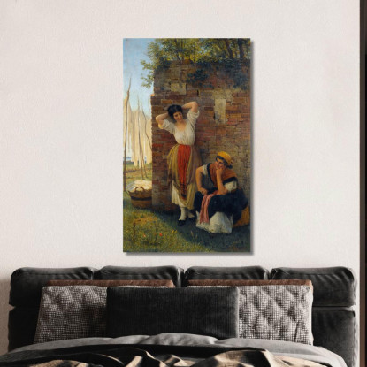 Un Momento Di Riposo Eugen von Blaas evb7 quadro stampato su tela