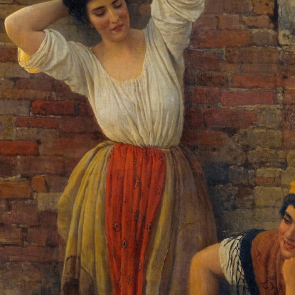 Un Momento Di Riposo Eugen von Blaas evb7 quadro stampato su tela