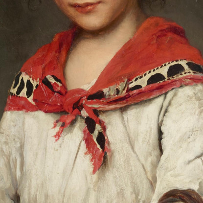 Una Ragazza Napoletana Eugen von Blaas evb8 quadro stampato su tela