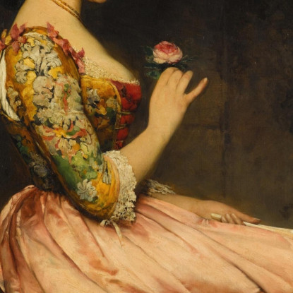 Una Rosa Eugen von Blaas evb9 quadro stampato su tela