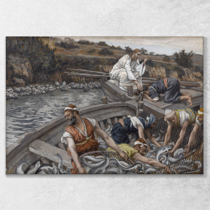 La Pesca Miracolosa James Tissot jts126 quadro stampato su tela