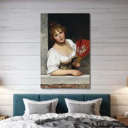 Alla Finestra Eugen von Blaas evb21 quadro stampato su tela