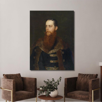 Ritratto Di Arthur Conte Berchtold Eugen von Blaas evb22 quadro stampato su tela