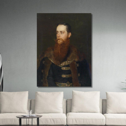 Ritratto Di Arthur Conte Berchtold Eugen von Blaas evb22 quadro stampato su tela