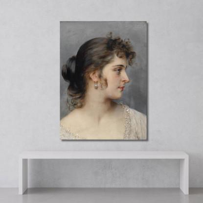 Ritratto Di Una Dama Eugen von Blaas evb23 quadro stampato su tela