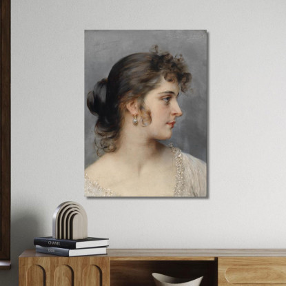 Ritratto Di Una Dama Eugen von Blaas evb23 quadro stampato su tela