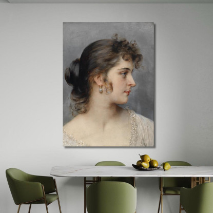 Ritratto Di Una Dama Eugen von Blaas evb23 quadro stampato su tela