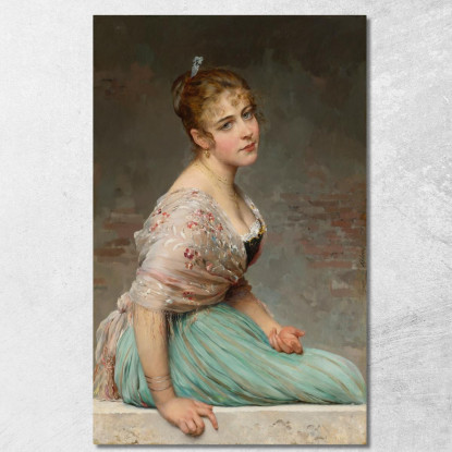 Contemplazione Eugen von Blaas evb25 quadro stampato su tela