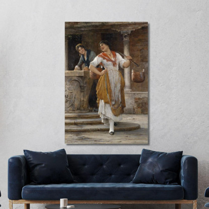 La Portatrice D’Acqua Eugen von Blaas evb27 quadro stampato su tela