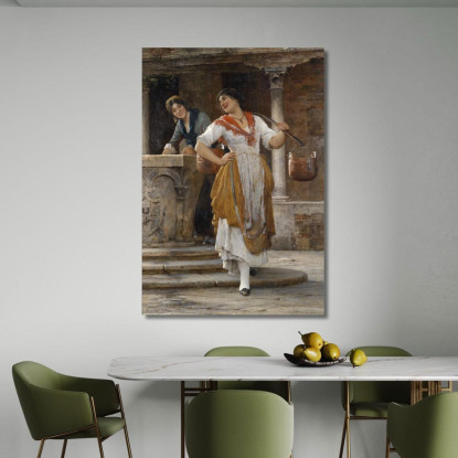 La Portatrice D’Acqua Eugen von Blaas evb27 quadro stampato su tela