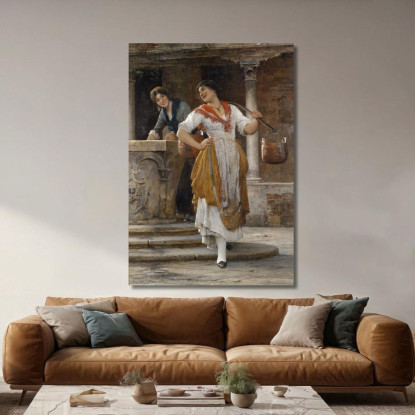La Portatrice D’Acqua Eugen von Blaas evb27 quadro stampato su tela