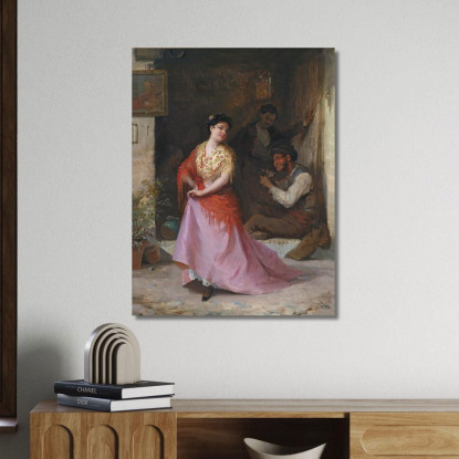 Un Piccolo Ballo Eugen von Blaas evb28 quadro stampato su tela