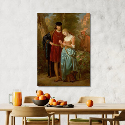 Faust E Margherita Nel Giardino Eugen von Blaas evb29 quadro stampato su tela