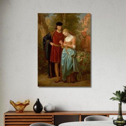 Faust E Margherita Nel Giardino Eugen von Blaas evb29 quadro stampato su tela