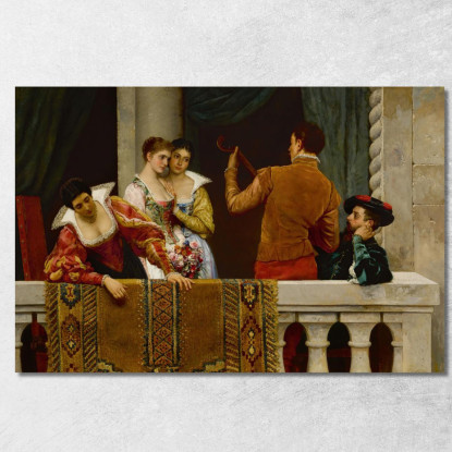 Giorno Di Festa A Venezia Eugen von Blaas evb30 quadro stampato su tela