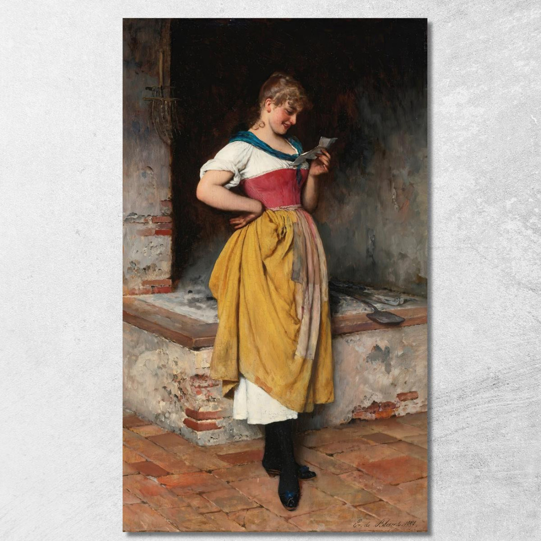 Buone Notizie Eugen von Blaas evb37 quadro stampato su tela