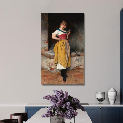 Buone Notizie Eugen von Blaas evb37 quadro stampato su tela