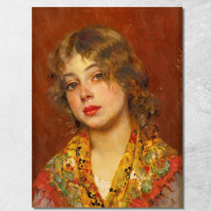 Zingarella Eugen von Blaas evb39 quadro stampato su tela