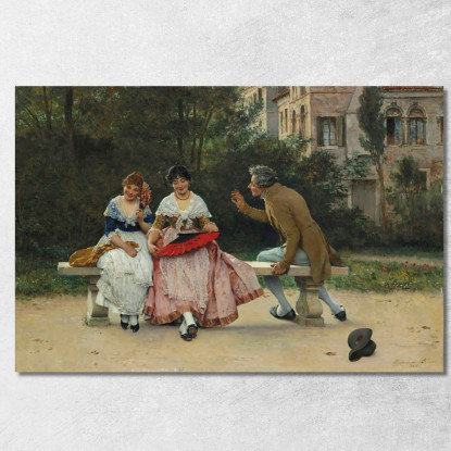 Nel Parco 2 Eugen von Blaas evb40 quadro stampato su tela