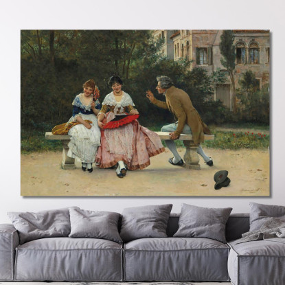 Nel Parco 2 Eugen von Blaas evb40 quadro stampato su tela