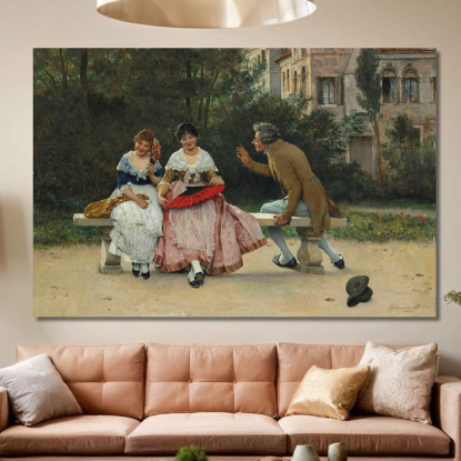 Nel Parco 2 Eugen von Blaas evb40 quadro stampato su tela