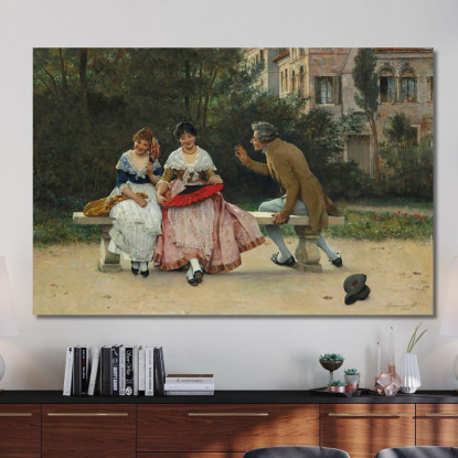 Nel Parco 2 Eugen von Blaas evb40 quadro stampato su tela