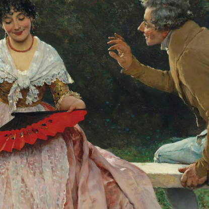 Nel Parco 2 Eugen von Blaas evb40 quadro stampato su tela