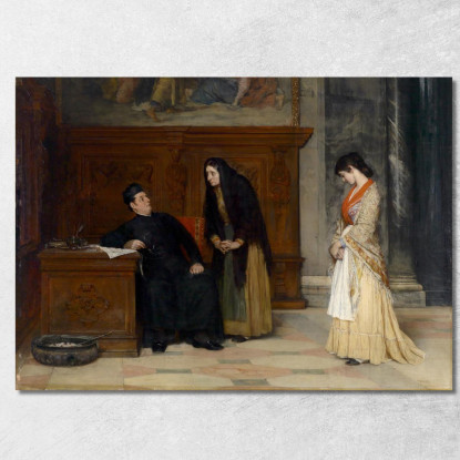 Nella Sagrestia Eugen von Blaas evb41 quadro stampato su tela