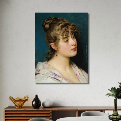 La Bella Veneziana Eugen von Blaas evb45 quadro stampato su tela