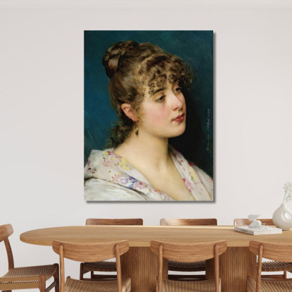 La Bella Veneziana Eugen von Blaas evb45 quadro stampato su tela