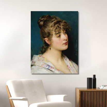 La Bella Veneziana Eugen von Blaas evb45 quadro stampato su tela