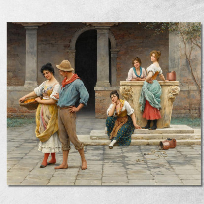 Nessun Amore Senza Invidia Eugen von Blaas evb48 quadro stampato su tela