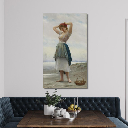 Sulla Spiaggia Eugen von Blaas evb49 quadro stampato su tela