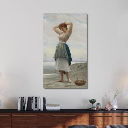 Sulla Spiaggia Eugen von Blaas evb49 quadro stampato su tela