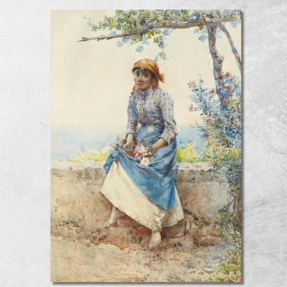 Popolana Eugen von Blaas evb51 quadro stampato su tela