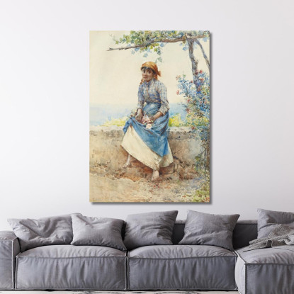 Popolana Eugen von Blaas evb51 quadro stampato su tela
