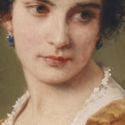 Ritratto Di Una Giovane Donna Eugen von Blaas evb52 quadro stampato su tela