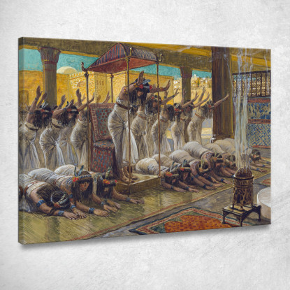 La Regina Di Saba Visita Salomone James Tissot jts131 quadro stampato su tela