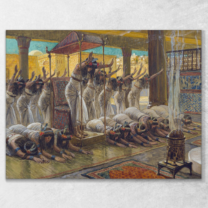 La Regina Di Saba Visita Salomone James Tissot jts131 quadro stampato su tela